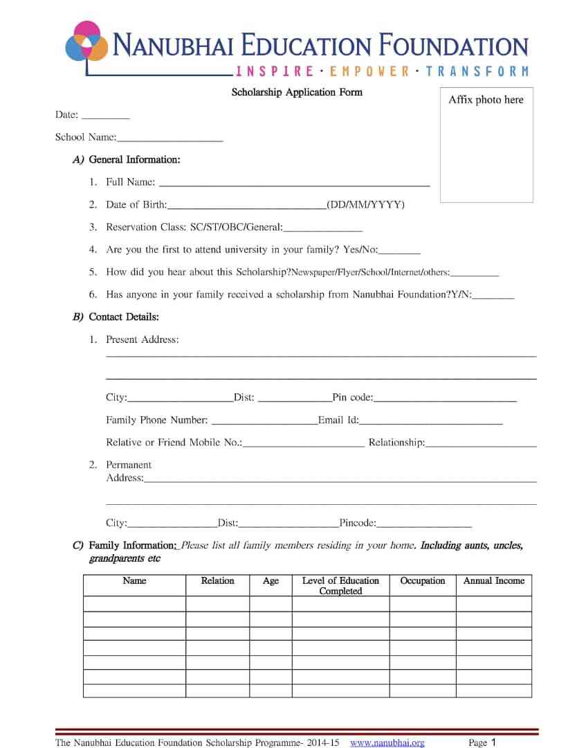 How to Apply for Stollery Family Educational Scholarships - Completing the Application Form