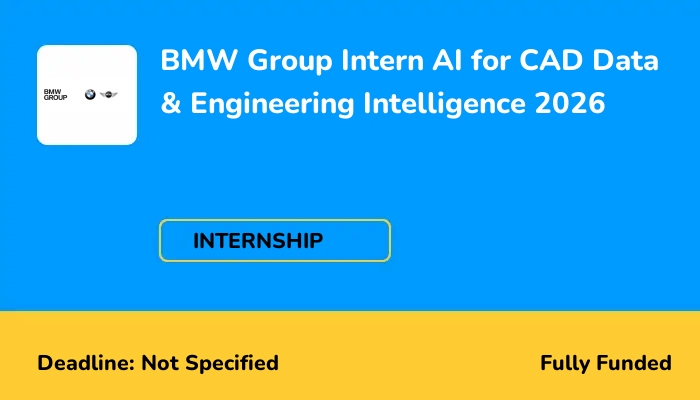 BMW Group Intern AI for CAD Data & Engineering Intelligence 2026