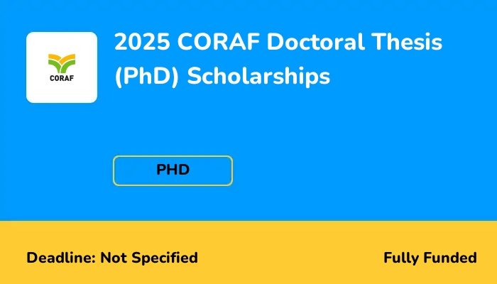 2025 CORAF Doctoral Thesis (PhD) Scholarships