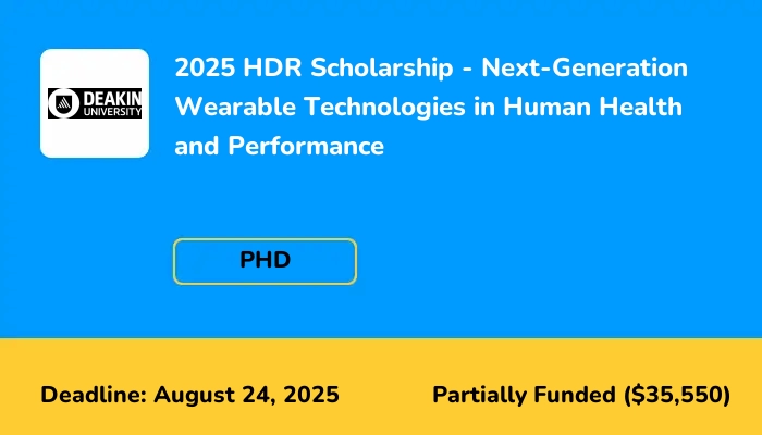 2025 HDR Scholarship - Next-Generation Wearable Technologies in Human Health and Performance