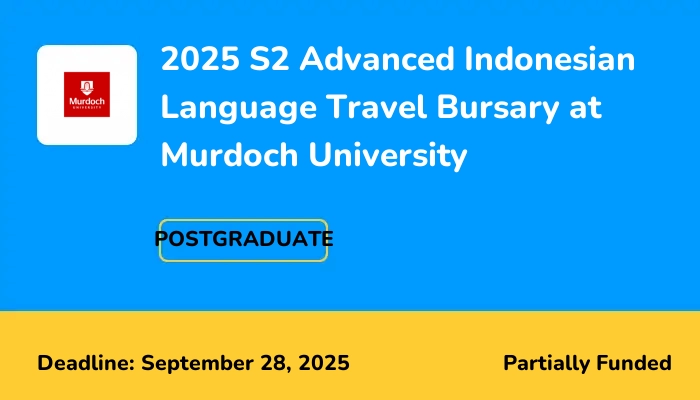 2025 S2 Advanced Indonesian Language Travel Bursary at Murdoch University