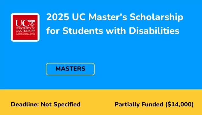 2025 UC Master's Scholarship for Students with Disabilities