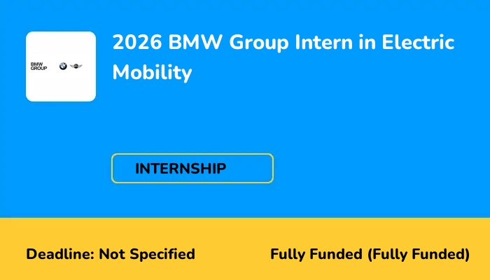 2026 BMW Group Intern in Electric Mobility
