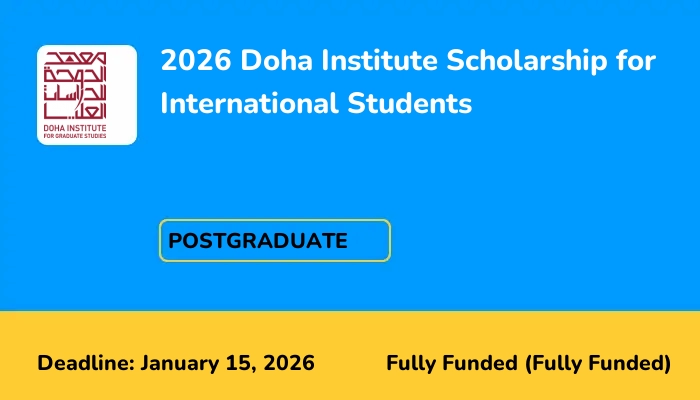 2026 Doha Institute Scholarship for International Students