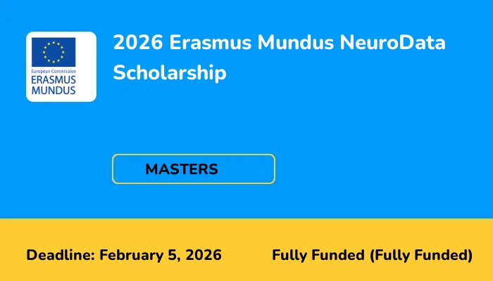 2026 Erasmus Mundus NeuroData Scholarship