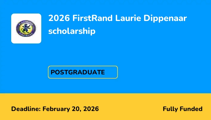 2026 FirstRand Laurie Dippenaar scholarship