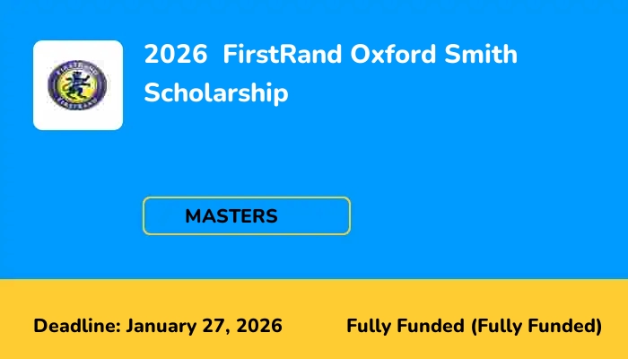 2026  FirstRand Oxford Smith Scholarship