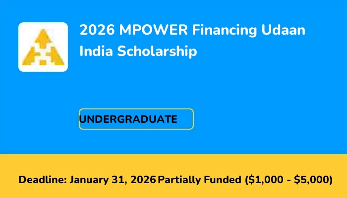 2026 MPOWER Financing Udaan India Scholarship