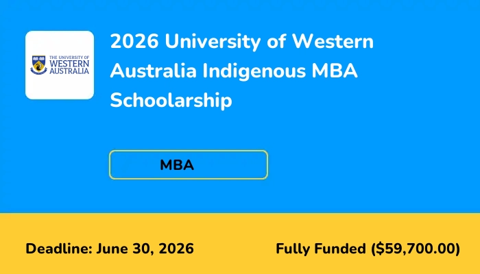 2026 University of Western Australia Indigenous MBA Schoolarship