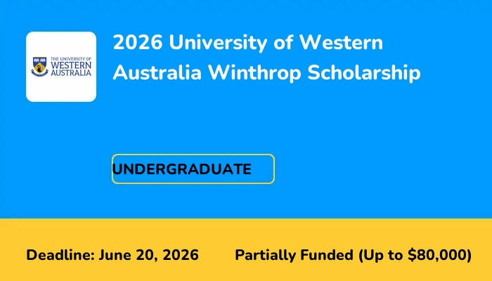 2026 University of Western Australia Winthrop Scholarship
