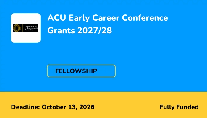 ACU Early Career Conference Grants 2027/28
