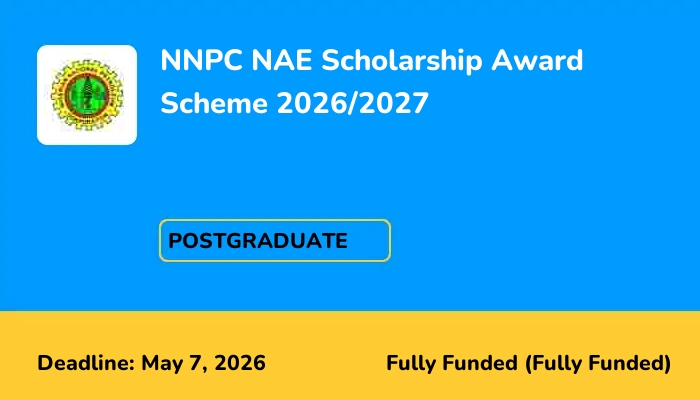 NNPC NAE Scholarship Award Scheme 2026/2027