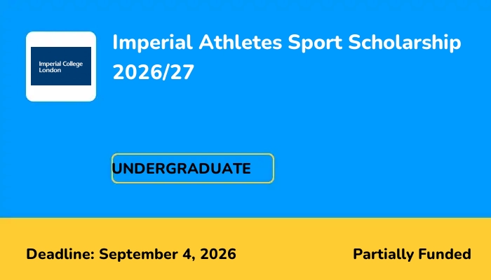 Imperial Athletes Sport Scholarship 2026/27