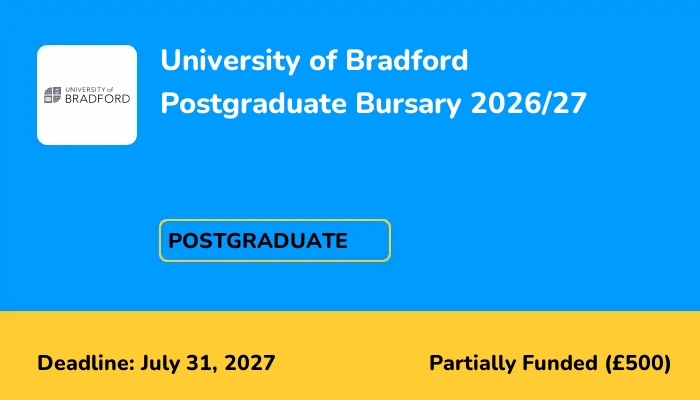 University of Bradford Postgraduate Bursary 2026/27