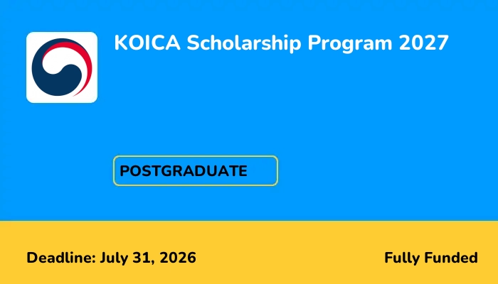 KOICA Scholarship Program 2027