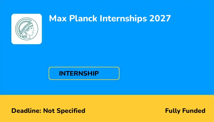 Max Planck Internships 2027