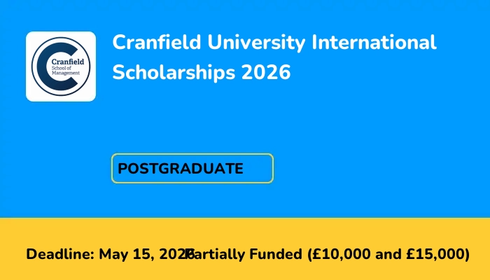 Cranfield University International Scholarships 2026