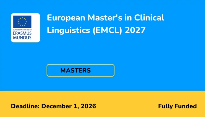 European Master's in Clinical Linguistics (EMCL) 2027