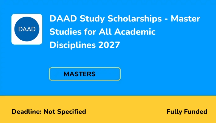DAAD Study Scholarships - Master Studies for All Academic Disciplines 2027