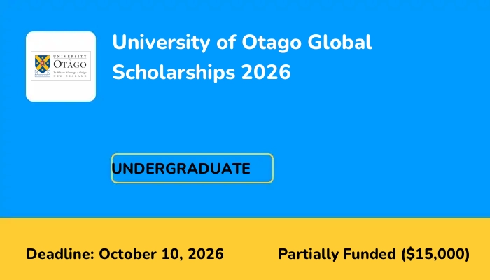 University of Otago Global Scholarships 2026