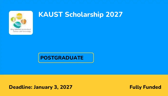 KAUST Scholarship 2027