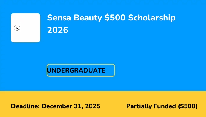 Sensa Beauty $500 Scholarship 2026