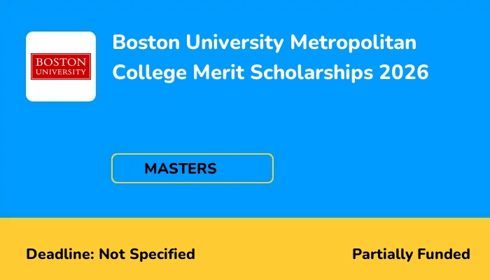 Boston University Metropolitan College Merit Scholarships 2026