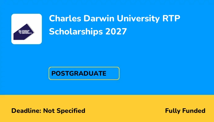 Charles Darwin University RTP Scholarships 2027
