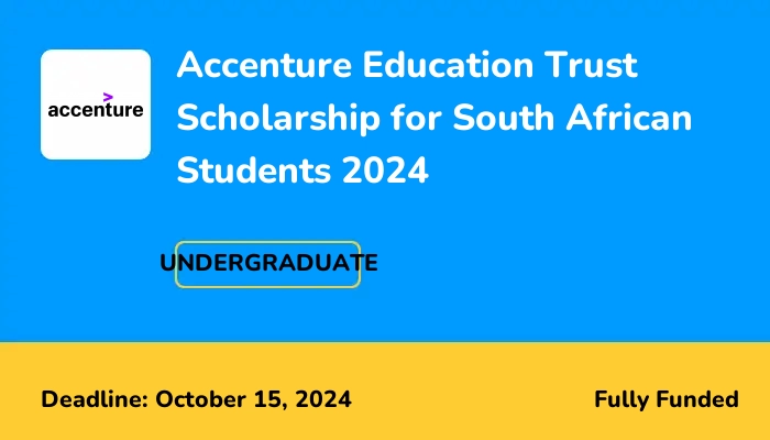 Accenture Education Trust Scholarship for South African Students 2024