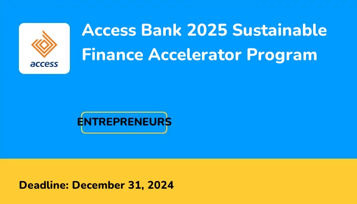 Access Bank 2025 Sustainable Finance Accelerator Program