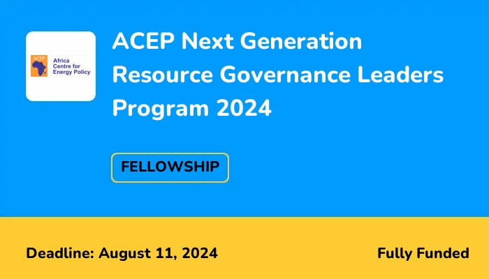 ACEP Next Generation Resource Governance Leaders Program 2024