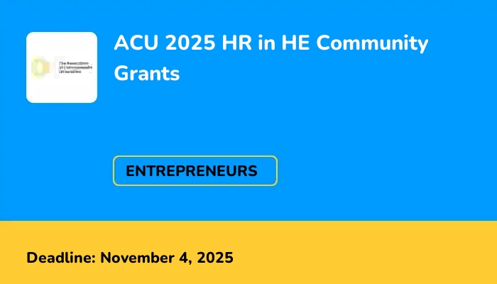 ACU 2025 HR in HE Community Grants