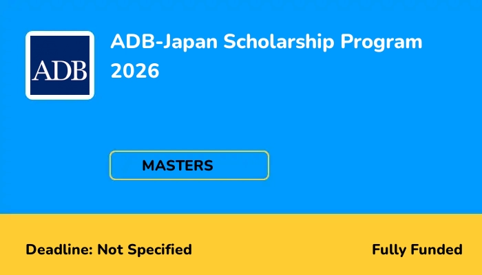 ADB-Japan Scholarship Program 2026