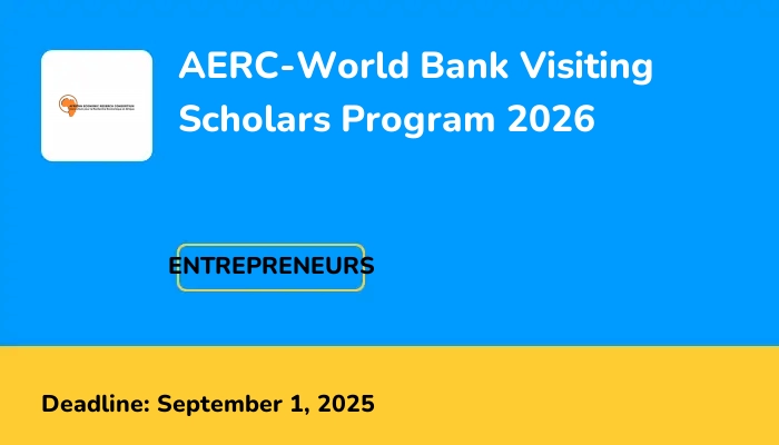 AERC-World Bank Visiting Scholars Program 2026