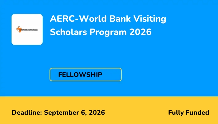 AERC-World Bank Visiting Scholars Program 2026