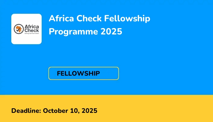 Africa Check Fellowship Programme 2025