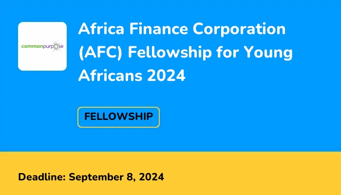 Africa Finance Corporation (AFC) Fellowship for Young Africans 2024