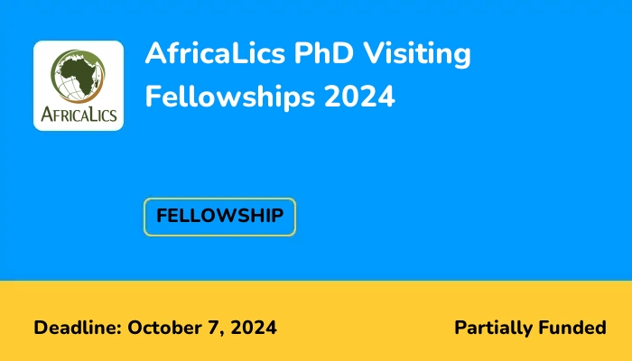 AfricaLics PhD Visiting Fellowships 2024