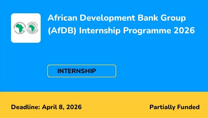 African Development Bank Group (AfDB) Internship Programme 2026