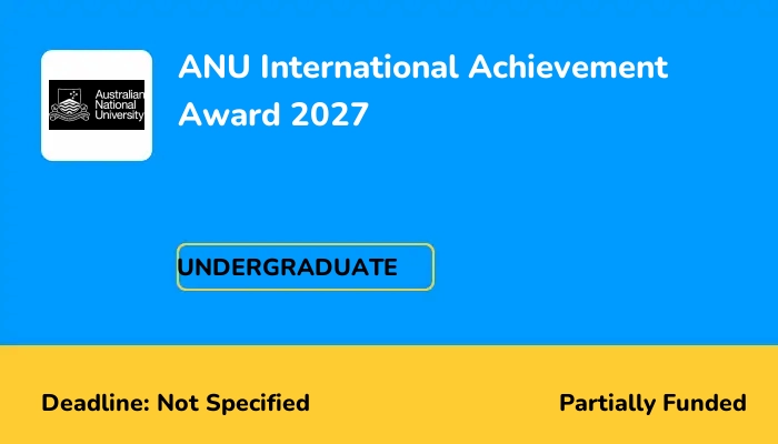 ANU International Achievement Award 2027