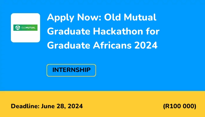 Apply Now: Old Mutual Graduate Hackathon for Graduate Africans 2024