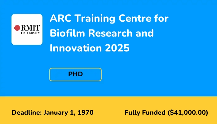 ARC Training Centre for Biofilm Research and Innovation 2025