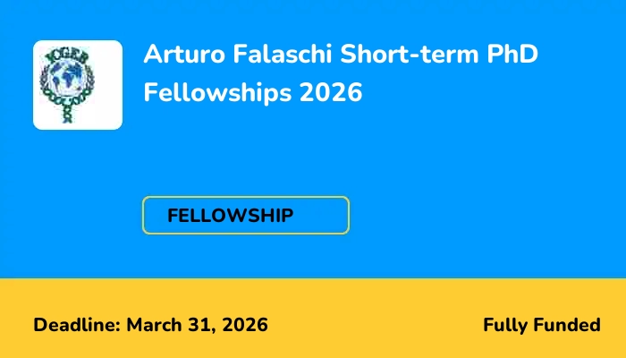 Arturo Falaschi Short-term PhD Fellowships 2026