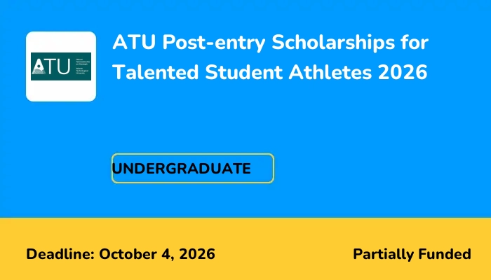 ATU Post-entry Scholarships for Talented Student Athletes 2026
