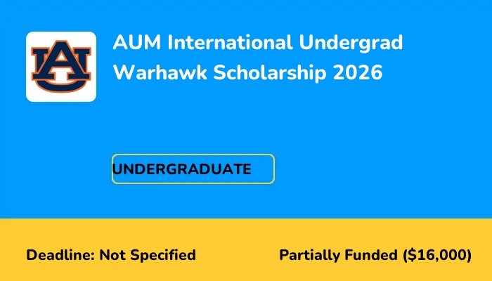 AUM International Undergrad Warhawk Scholarship 2026