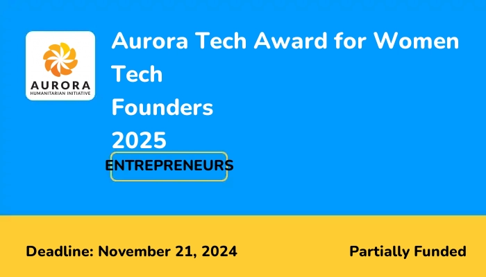 Aurora Tech Award for Women Tech Founders 2025