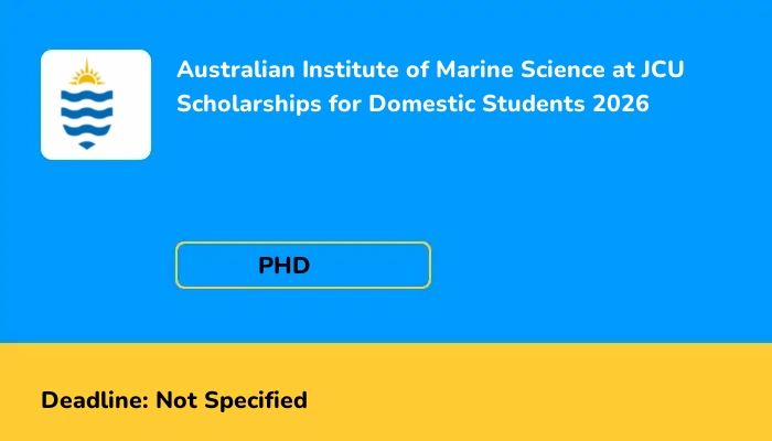 Australian Institute of Marine Science at JCU Scholarships for Domestic Students 2026