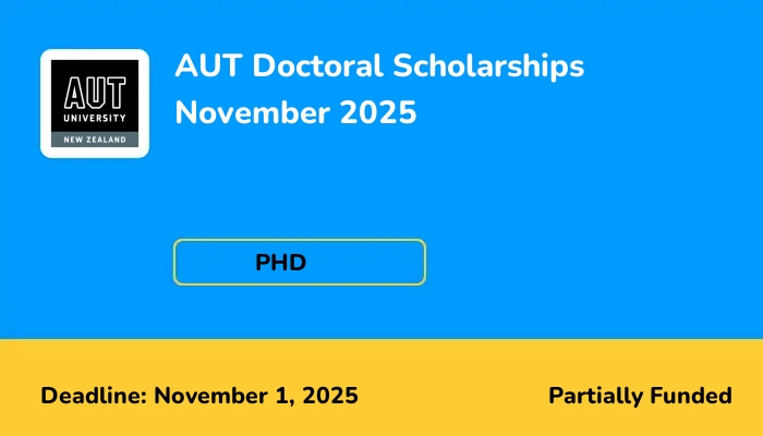 AUT Doctoral Scholarships November 2025