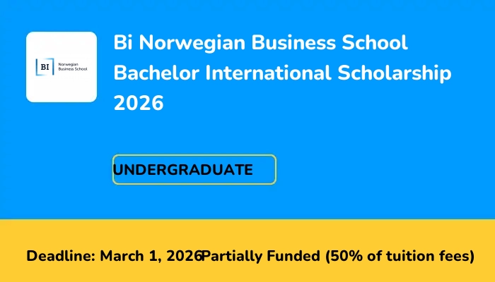 Bi Norwegian Business School Bachelor International Scholarship 2026