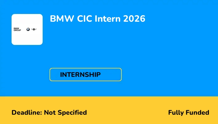 BMW CIC Intern 2026